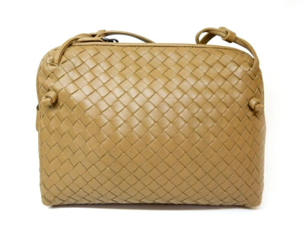 Bottega Veneta Cream Bag Intrecciato Shoulder Calfskin Beige Cream Tan